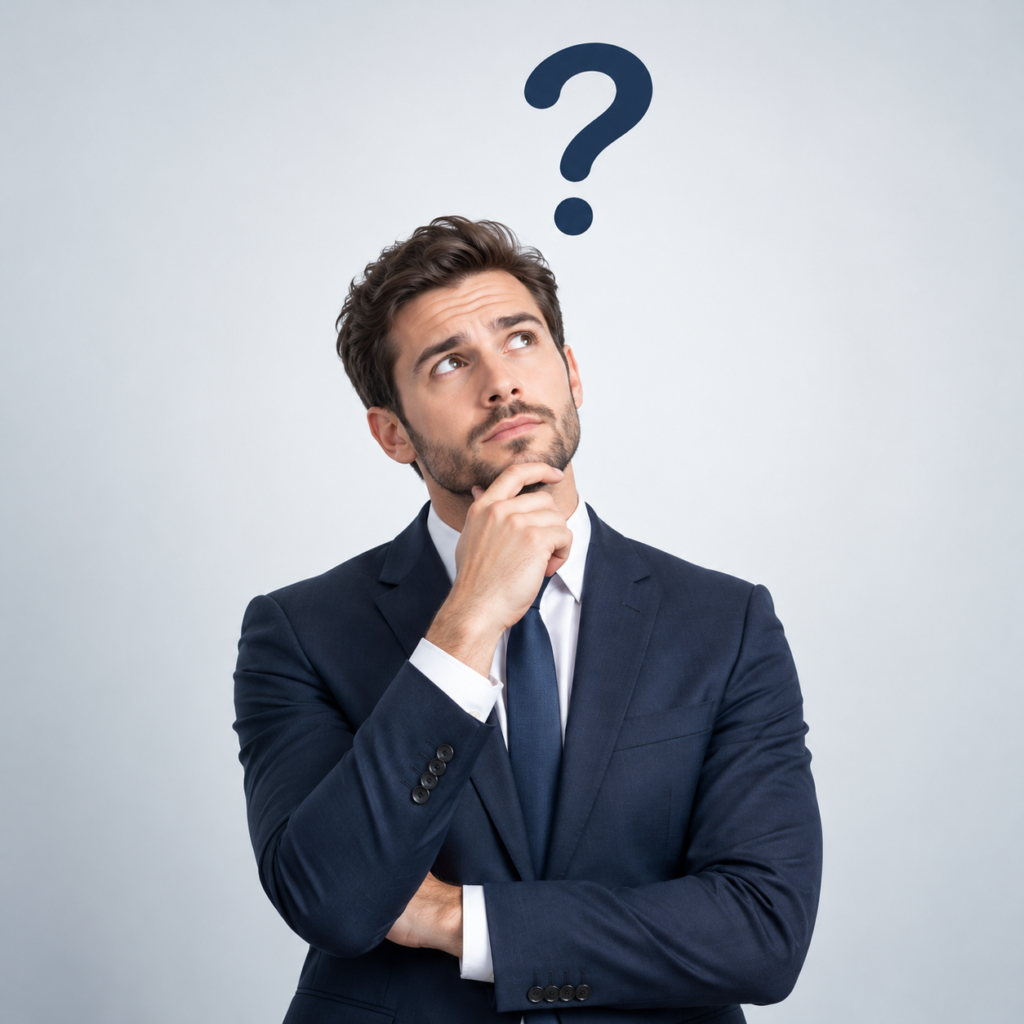 representing decision-making or uncertainty about choosing the right thermoforming machine